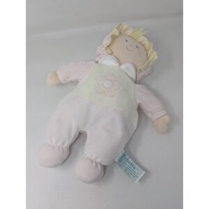 VTG Russ Dollies BABETTE Pink Bonnet Flower Baby Doll Velour Plush Stuffed Lovey
